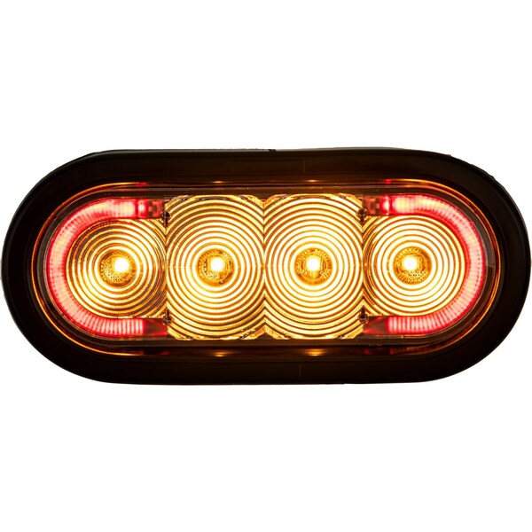 Buyers Products 6 Inch LED Oval Strobe Light with Amber LEDs and Clear Lens - SL62CA