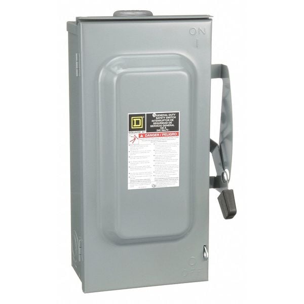 Interruptor de Seguridad Fusible Square D, Uso General, 240V AC, 3PST, 100 A, NEMA 3R - D323NRB