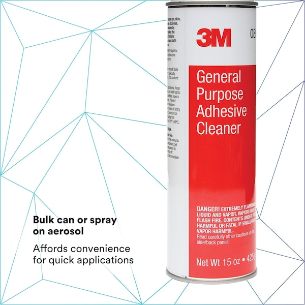 3M General Purpose Adhesive Cleaner, 08987, 15 oz Net Wt, 12 per case - 7000045467