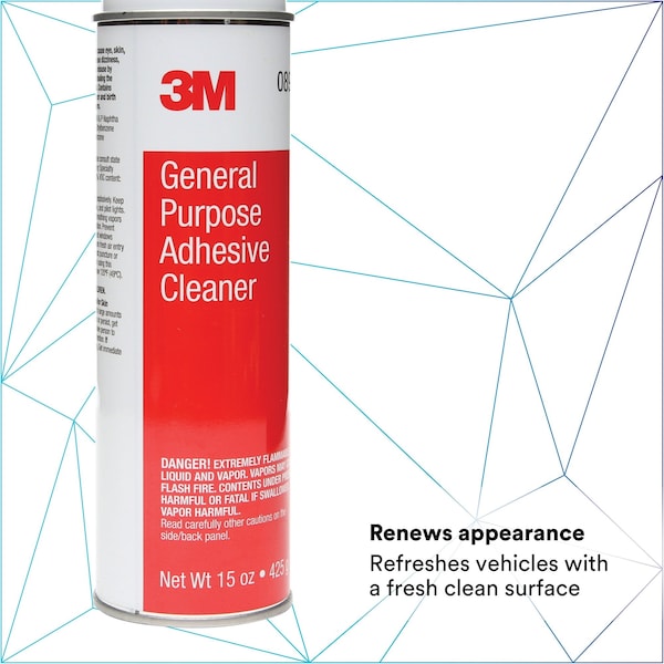 3M General Purpose Adhesive Cleaner, 08987, 15 oz Net Wt, 12 per case - 7000045467