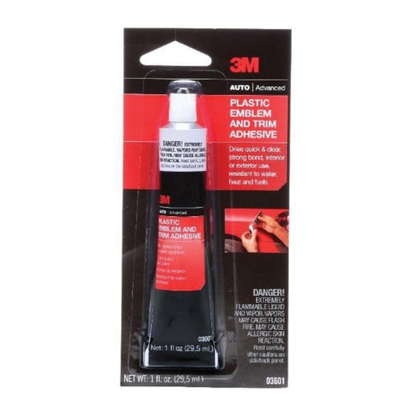 3M 3M Plastic Emblem and Trim Adhesive, 03601, 1 oz, Tube - 7010294867
