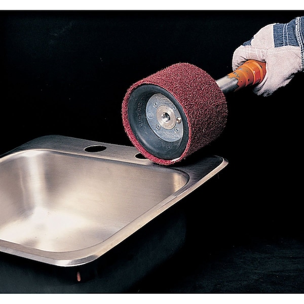 United Abrasives/Sait 3/4 in W, 18 in L, Medium, Maroon - 77521