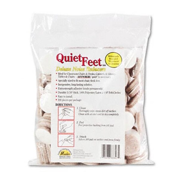 Master Caster Co Master Caster 88847 Quiet Feet Self-Adhesive Noise Reducers  1-1/4 Dia. Felt Pads  Beige  100 Pack - 88847