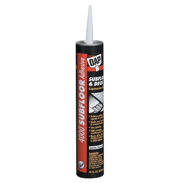 Dap Floor Adhesive, 4000 Subfloor Series, Amber, 28 oz, Cartridge - 25117