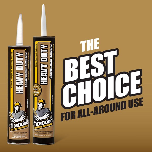 Titebond Construction Adhesive, GREENchoice Heavy Duty Series, Tube - 7471