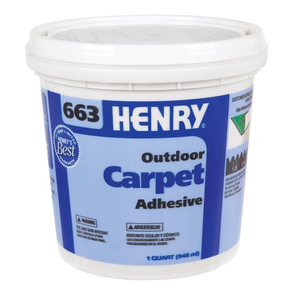 Henry Henry 663 Outdoor Carpet High Strength Latex Beige Adhesive 1 qt - 12183