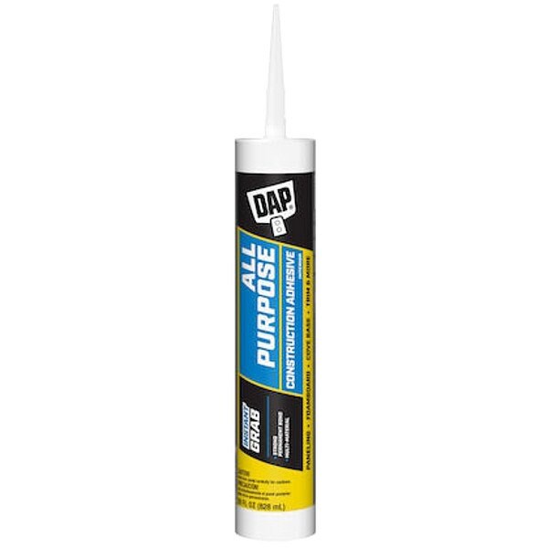 Dap Construction Adhesive, All Purpose Series, Tan, 28 oz, Cartridge - 27502