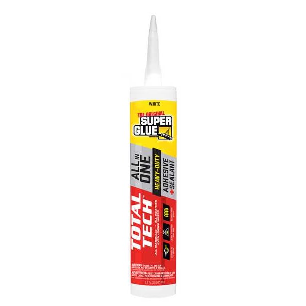 Super Glue Epoxy Adhesive, Total Tech Series, White, 9.8 oz, Cartridge - 11711001