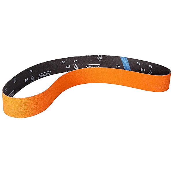 Norton Abrasives Sanding Belt, Coated, Ceramic, 100 Grit, Medium, Blaze R980P, Blaze - 66261043462