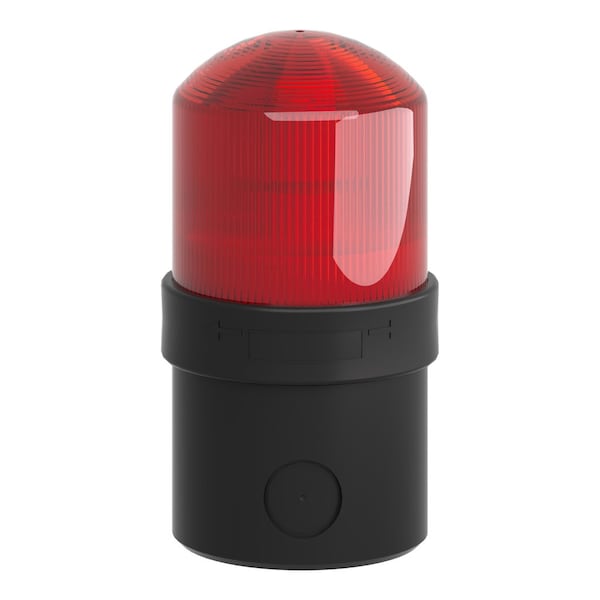 Schneider Electric Complete beacon, Harmony XVB, illuminated, plastic, red, 70mm, flashing, incandescent with BA15d base, 48...230V AC - XVBL4M4