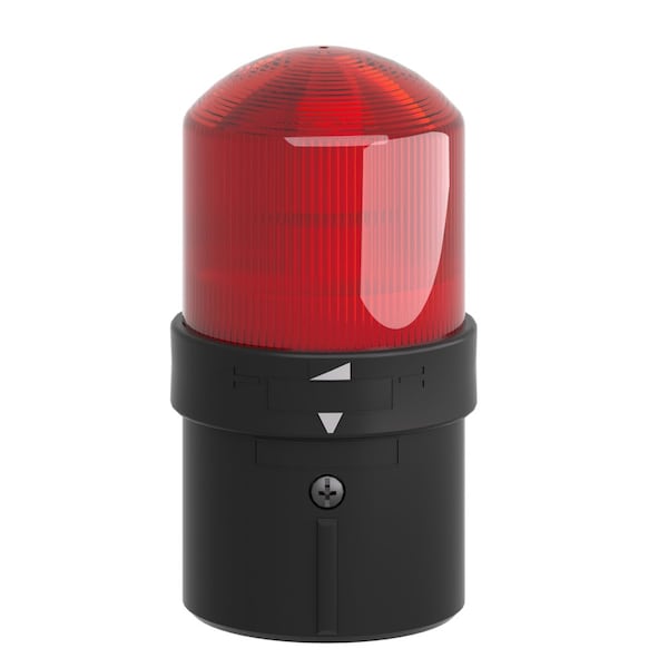 Schneider Electric Complete beacon, Harmony XVB, illuminated, plastic, red, 70mm, flashing, incandescent with BA15d base, 48...230V AC - XVBL4M4