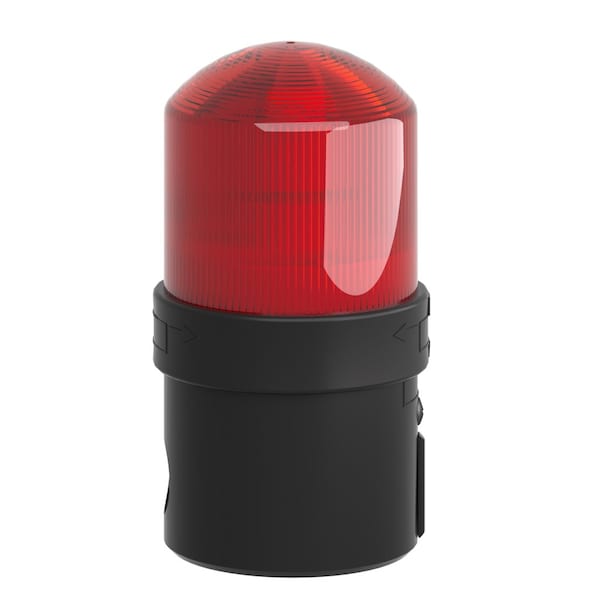 Schneider Electric Complete beacon, Harmony XVB, illuminated, plastic, red, 70mm, flashing, incandescent with BA15d base, 48...230V AC - XVBL4M4