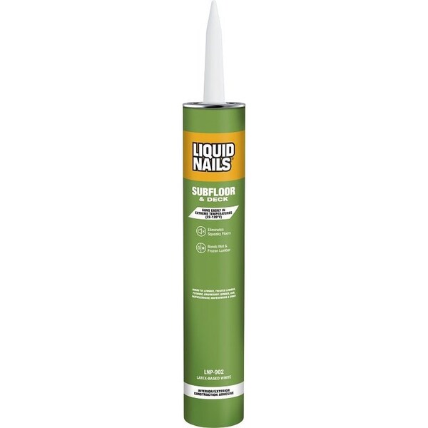 Liquid Nails Construction Adhesive, White, 28 oz Cartridge - LNP-902