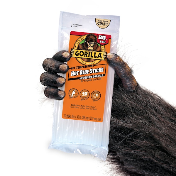 Gorilla Glue Gorilla High Strength Clear Hot Glue Sticks 20 pc - 3032002