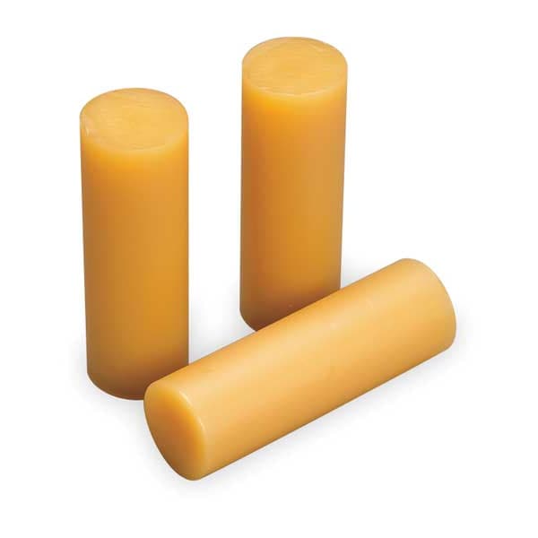 3M Hot Melt Adhesive, Tan, 1 in Dia, 3 in L, 35 sec Begins to Harden, 242 PK - 3762
