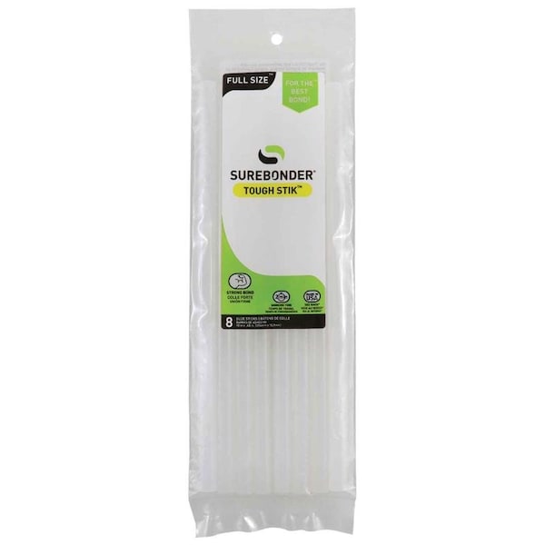 Surebonder Hot Glue Sticks, Clear, 10 in, 8 PK - H-810R