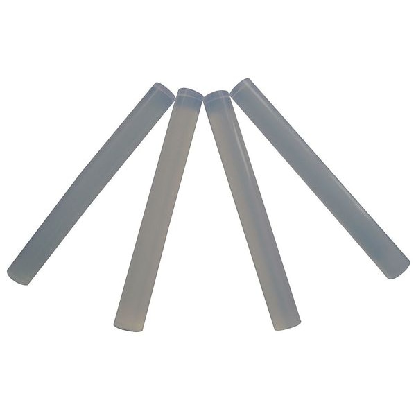 Westward Hot Melt Adhesive, White, 29/64 in Dia, 4 in L, 30 to 60 sec Begins to Harden, 24 PK - 23X753