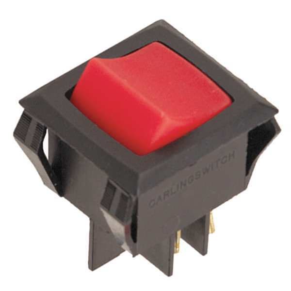 Interruptor Basculante Iluminado de Carling Technologies, DPST, 4 Conexiones - LRGSCK611-RS-BO/125N