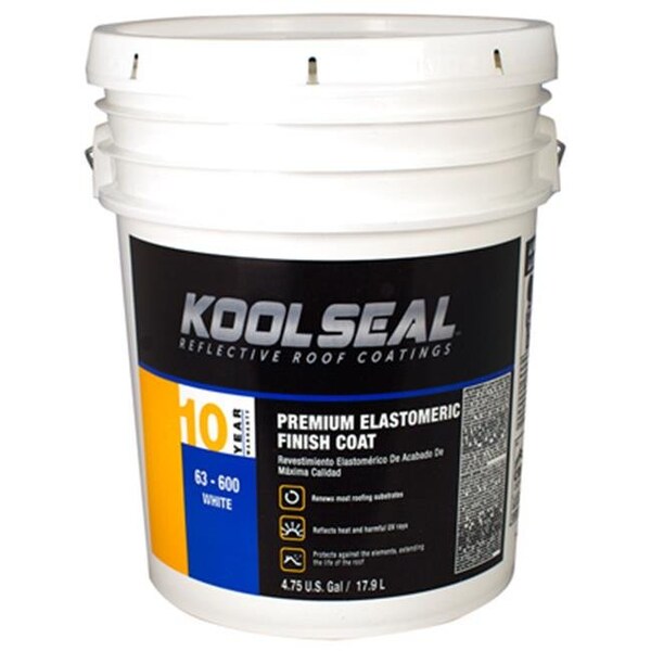 Kool Seal Kool Seal KS0063600-20 4.75 Gallon Premium White Elastomeric Roof Coating - 847459