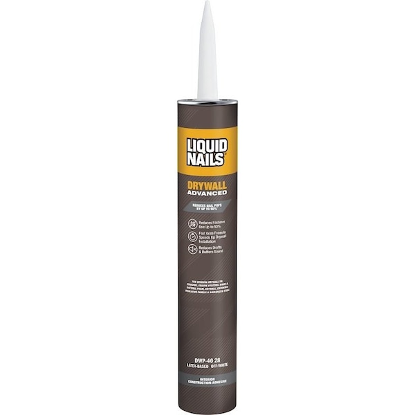 Liquid Nails DWP-24 Drywall Adhesive, Off-White, 28 oz Cartridge - DW-24
