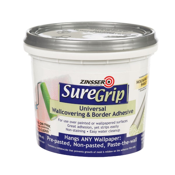 Zinsser Zinsser SureGrip High Strength Glue Goes on Pink dries Clear Adhesive 1 qt - 2874