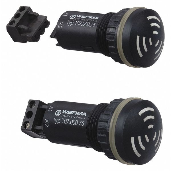 Werma Audible Alarm, 28 mm, 12V AC/DC, 24V AC/DC - 10700070