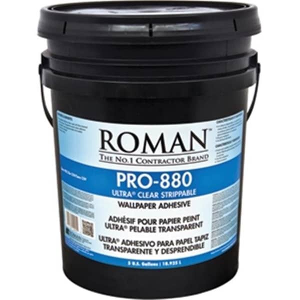 Roman Decorating Products Roman Decorating Products PRO-880 5 Gallon Ultra Clear Premium Adhesive - 17104124051
