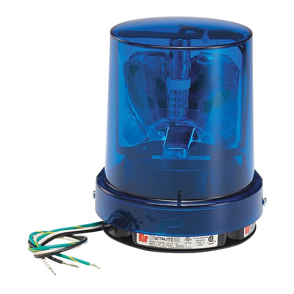 Vitalite Warning Light, Blue, LED, 5-1/8" D, 6-1/4" H - 121SLED-120B
