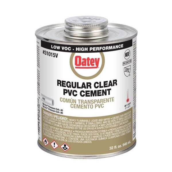 Oatey Oatey Clear Cement For PVC 32 oz - 310153V