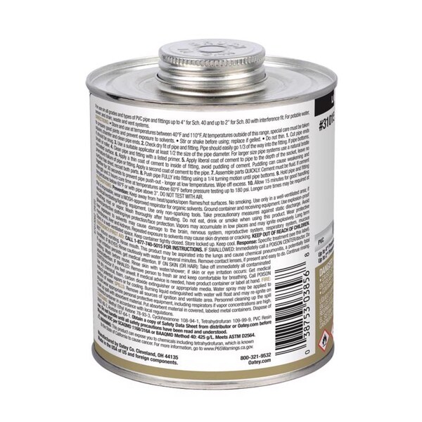 Oatey Oatey Clear Cement For PVC 32 oz - 310153V