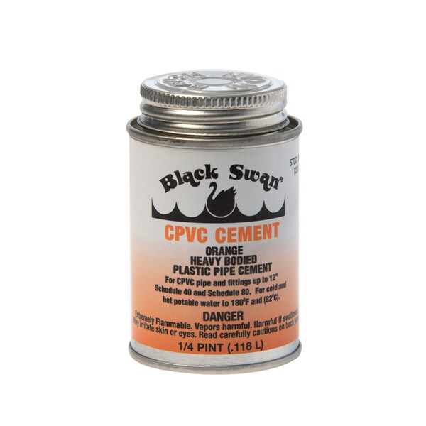 Black Swan CPVC Cement, Orange, Heavy Bodied, 1 pt - 07232