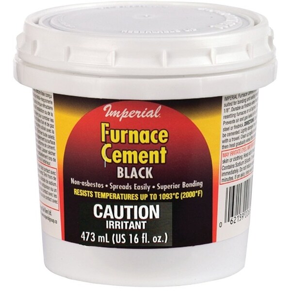 Imperial Furnace Cement, Paste, Black, 16 oz Tub - KK0295-A