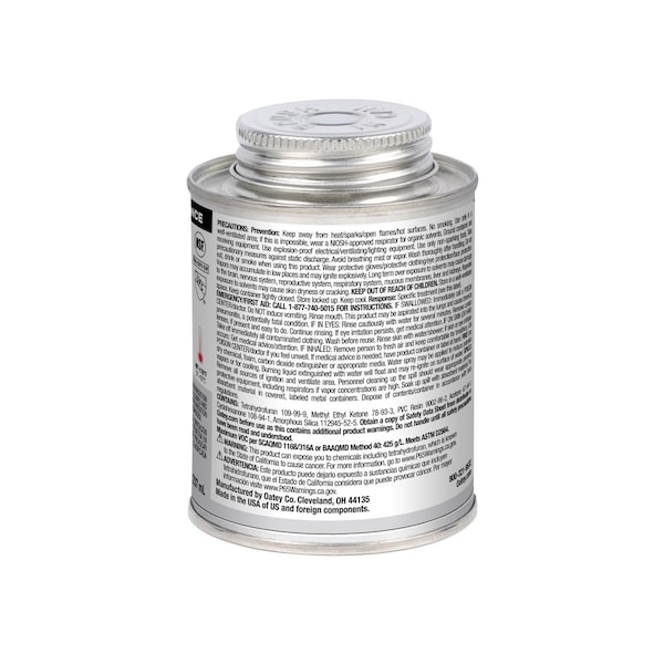 Oatey Oatey Gray Cement For PVC 8 oz - 30884V