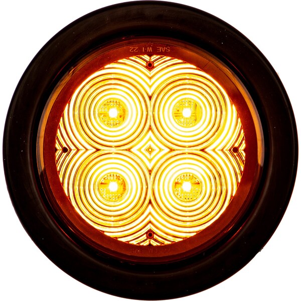 Buyers Products 4 Inch Round Recessed Strobe with Amber LEDs and Amber Lens - SL42AO
