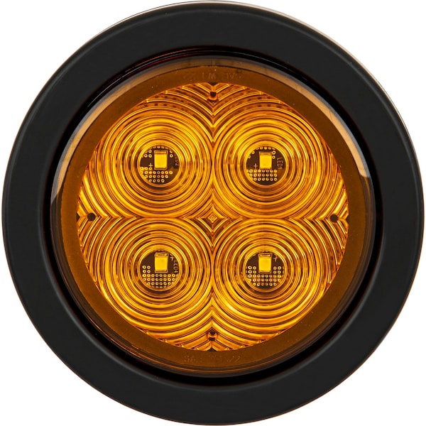 Buyers Products 4 Inch Round Recessed Strobe with Amber LEDs and Amber Lens - SL42AO