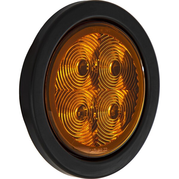 Buyers Products 4 Inch Round Recessed Strobe with Amber LEDs and Amber Lens - SL42AO