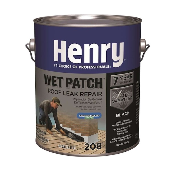Wet Patch Henry Smooth Black Asphalt All-Weather Roof Cement 0.9 gal - HE208042