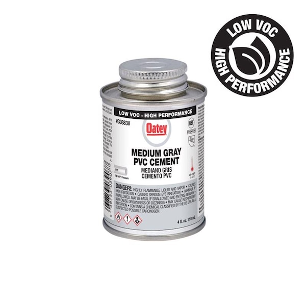 Oatey Oatey Gray Cement For PVC 4 oz - 30883V