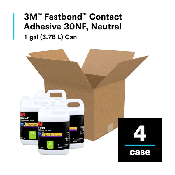 3M Foam Adhesive, 30NF Series, Lavender, 5 gal, Pail, 4 PK - 21181