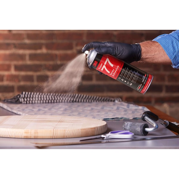 3M Spray Adhesive, 13.44 fl oz, Aerosol Can, Clear, Super 77 - 7010366503