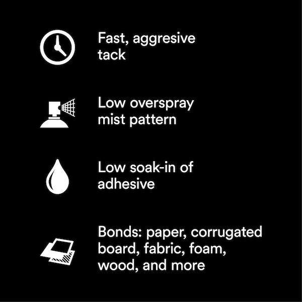 3M Spray Adhesive, 13.44 fl oz, Aerosol Can, Clear, Super 77 - 7010366503