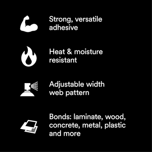 3M Spray Adhesive, Hi-Strength 90 Series, Clear, 17.6 fl oz., Aerosol Can - 90