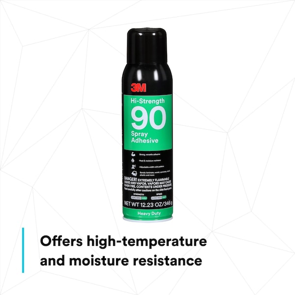 3M Wood Glue, Hi-Strength 90 Series, Beige, 16 oz, Bottle - 90