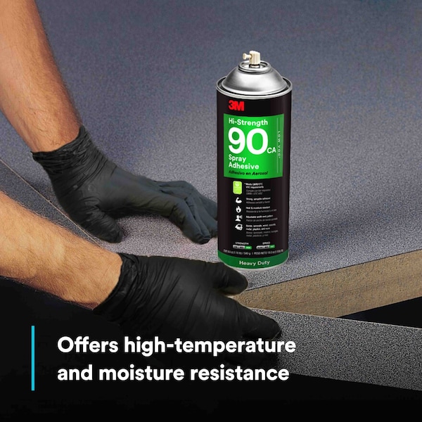 3M Spray Adhesive, Hi-Strength 90CA Series, Orange, 19 oz, Aerosol Can - 90CA