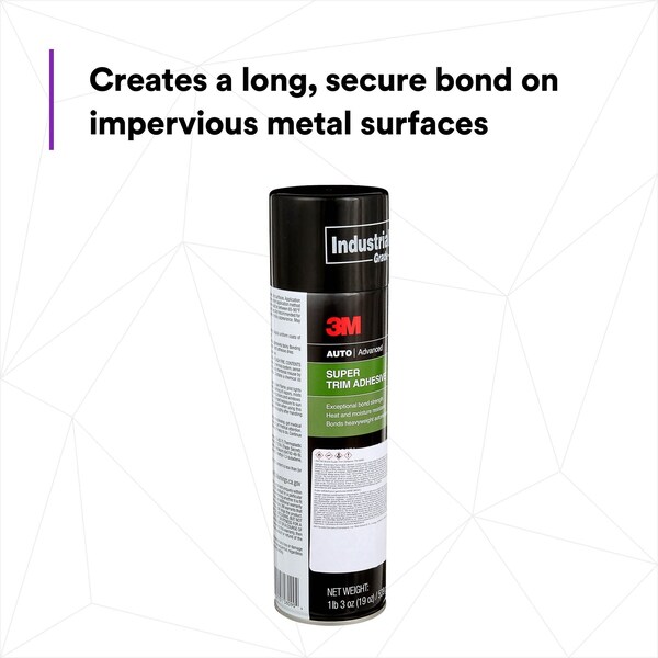 3M Spray Trim Adhesive, 8090 Series, Yellow, 19 oz, Aerosol Can - 08090