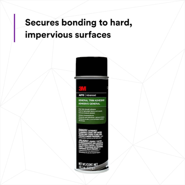 3M Spray Trim Adhesive, 8088 Series, Clear, 24 oz, Aerosol Can - 08088