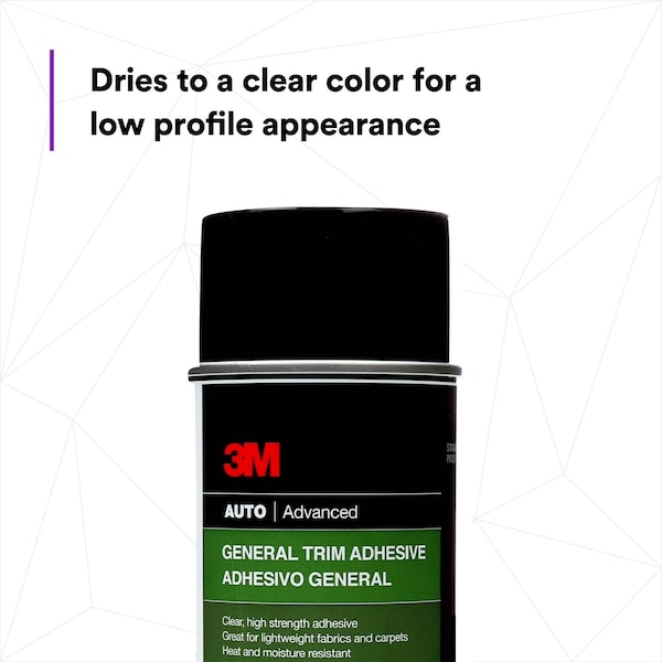 3M Spray Trim Adhesive, 8088 Series, Clear, 24 oz, Aerosol Can - 08088