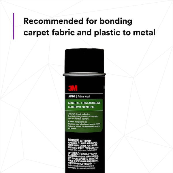 3M Spray Trim Adhesive, 8088 Series, Clear, 24 oz, Aerosol Can - 08088