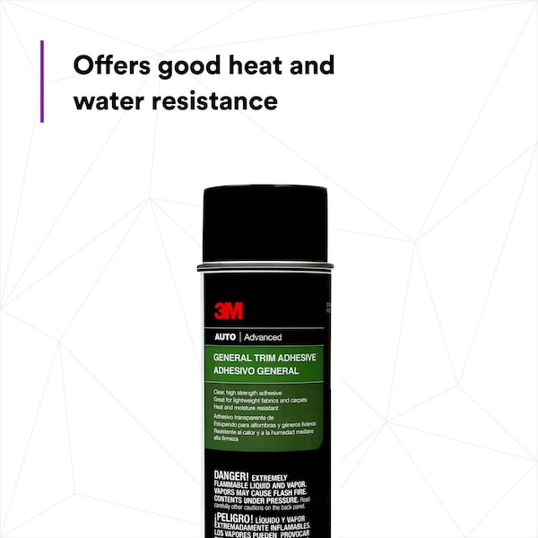 3M Spray Trim Adhesive, 8088 Series, Clear, 24 oz, Aerosol Can - 08088