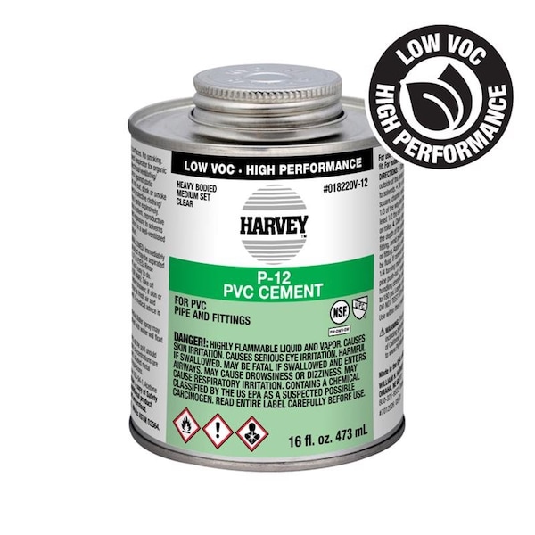 Oatey Oatey Clear Cement For PVC 16 oz - 018220V-12